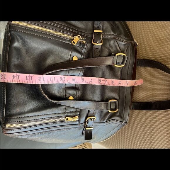 YSL handbag  SAINT LAURENT purse DOWNTOWN shoulder bag PATENT LEATHer TOTE - Picture 10 of 10